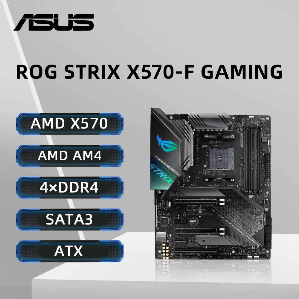 ASUS ROG Strix X570-F Gaming Motherboard Supports Ryzen 7 5700x3D 5800x Ryzen 5 5600 5600G CPU 4xDDR4 M.2 NVME ATX AM4 Mainboard