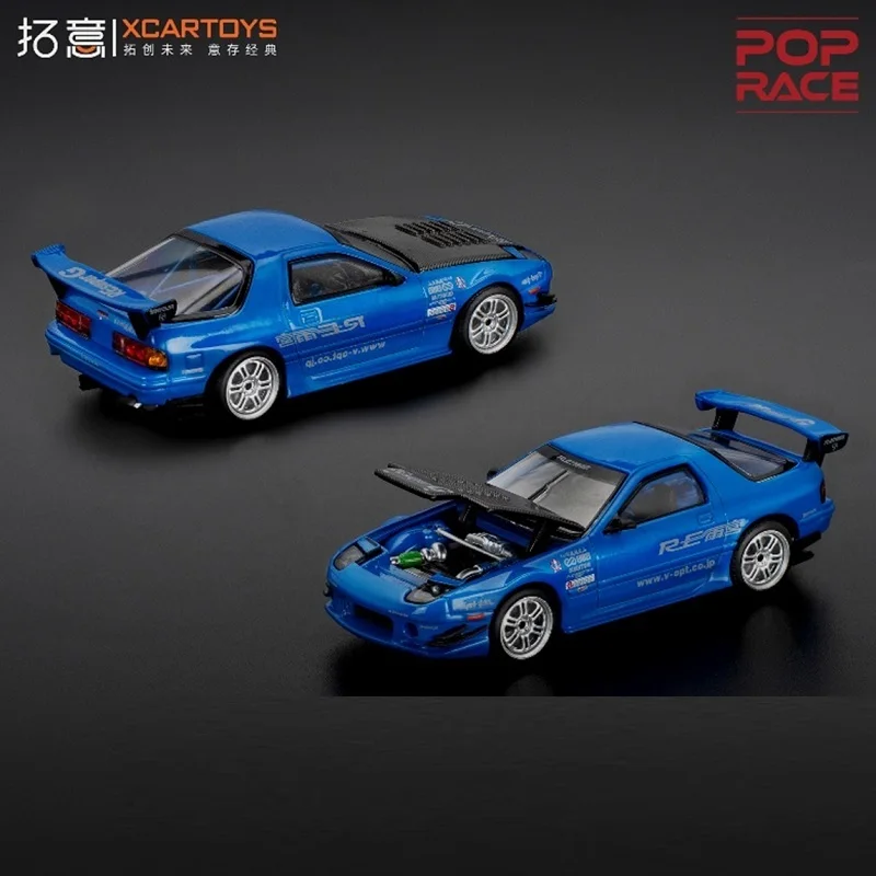 

Предпродажа Xcartoys X Pop Race 1:64 RX7 FC3S RE-AMEMIYA BLUE литая коллекция моделей автомобилей, миниатюрная коллекция