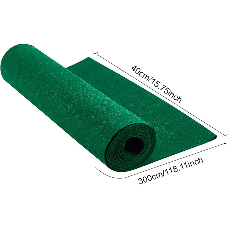 1Roll 10FT 15.75 Inch Wide Green Felt Fabric Sheet Nonwoven Felt Roll Padding Felt Fabric for Christmas Decor Cushion DIY Craft