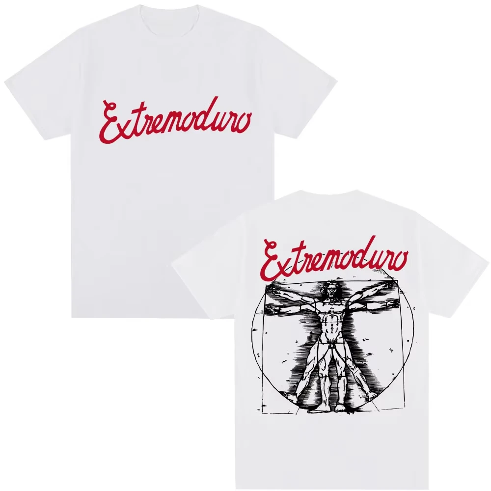Rock Band Extremoduro Print Herren Gothic Hip Hop Punk Lässiges, lockeres Baumwoll-Streetwear-T-Shirt für Damen und Herren, bequemes T-Shirt