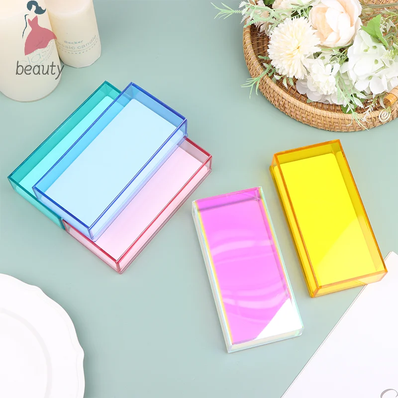 Storage Box Single Layer Acrylic Volume Lash Extension Display Eyelash Extension Glue Pallet Holder Storage Box For Individual