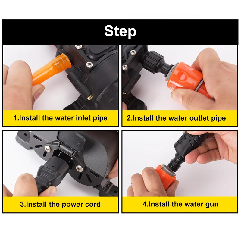 Car Wash 12V Car Washer Water Gun Pump High Pressure Cleaner Auto Care Portable Washing Machine Electric Cleaning Car Accessorie