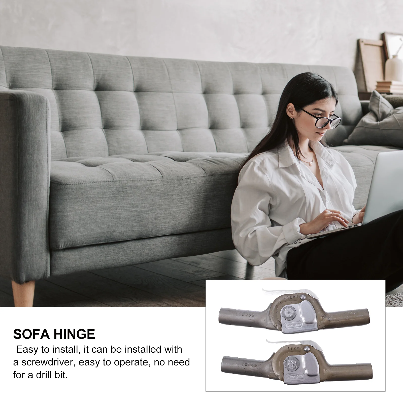 

2pcs Sofa Hinge Adjustable Connector High Hardness Fold Sofa Accessory Corrosion Resistant Smooth Finish Furniture Ratchet