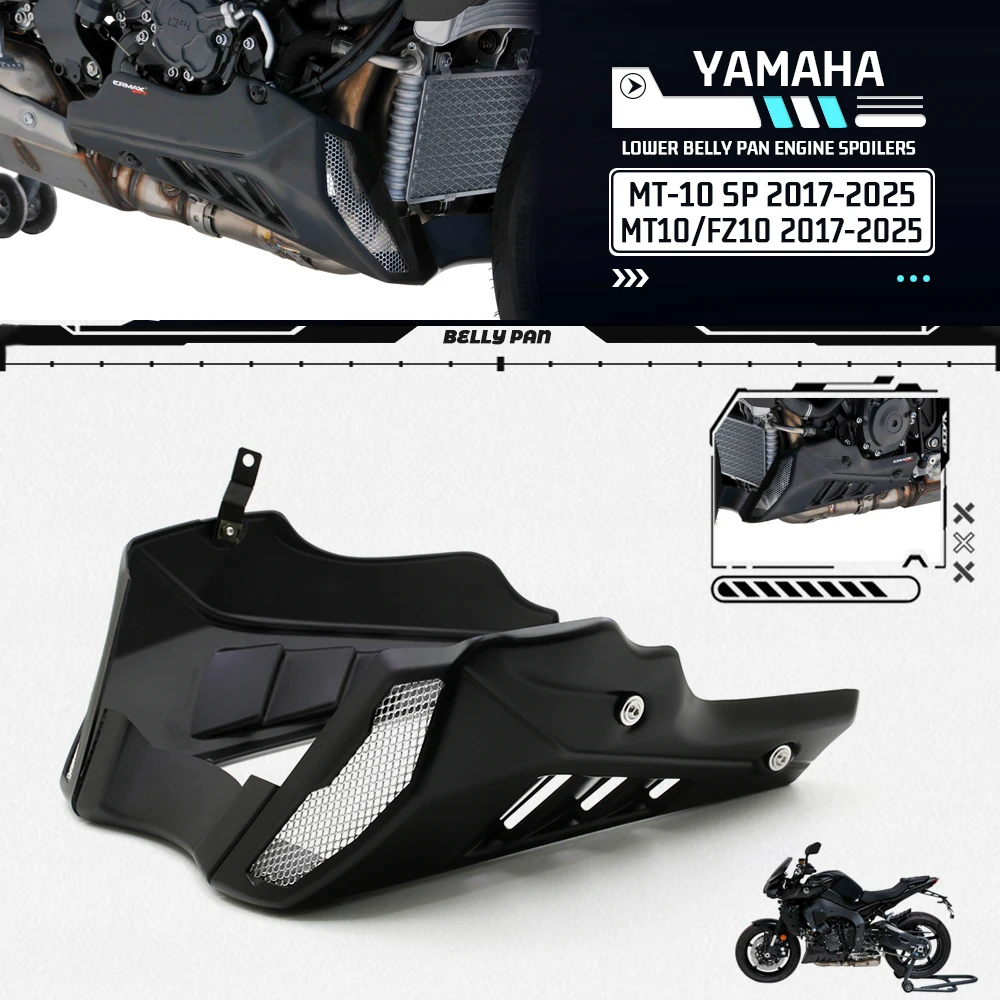 

For YAMAHA MT-10 MT 10 SP FZ10 2017-2025 Motorcycle Accessories Chassis Belly Pan Lower Engine Spoiler Fairing Guards 2022 2023
