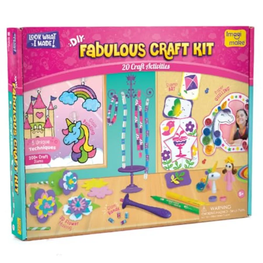 

Fabulous Craft Kit 20 Art and Craft Activities - Creative Toy and DIY Set Creative Toy and DIY Set Arts and Crafts for Activity