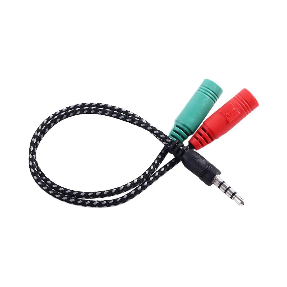 Cable Headset To 2 Jack Audio Cable Headphone Jack Mic Audio Cable Cable Converter AUX Cable Cable Adapter Y Splitter Cable