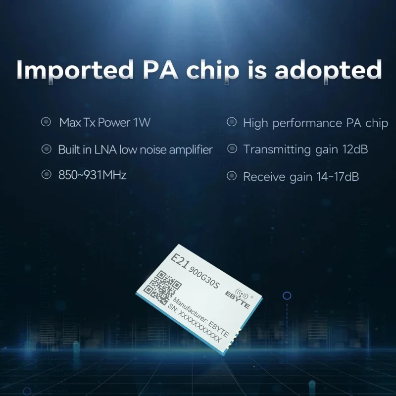 433M 868MHz 915MHz Power Amplifier RF Amplifier rf Gain Module CDSENET E21-900G30S 30dBm 5KM Antenna Interface Stamp hole
