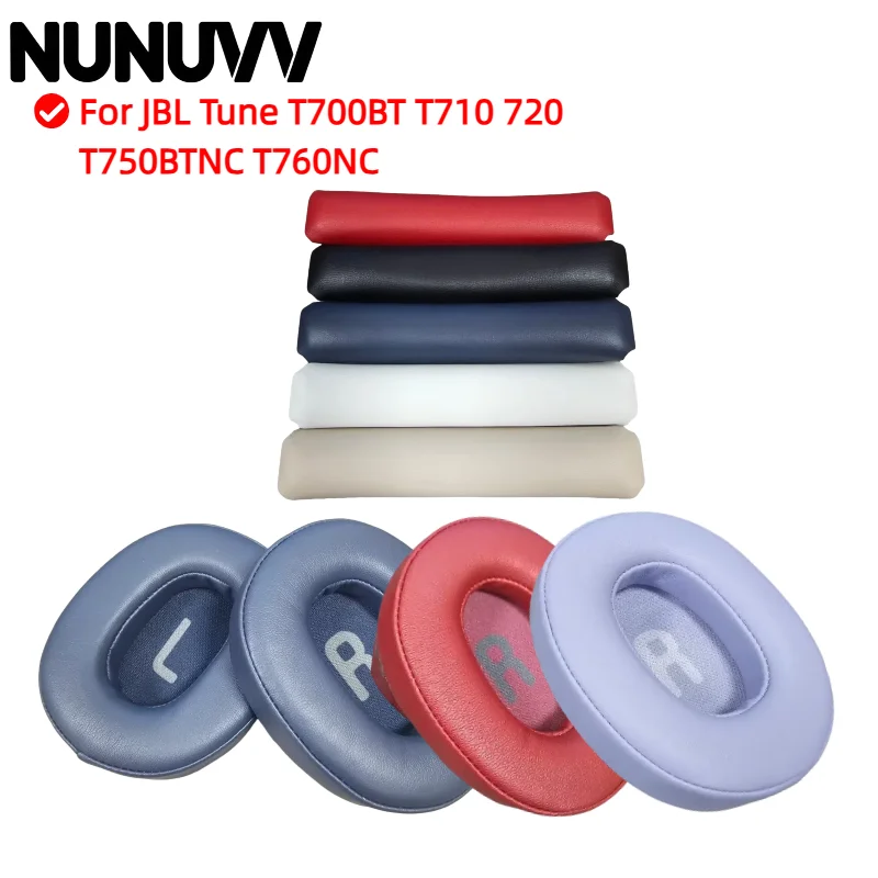 

NUNUVV Earphone Ear Pads For JBL Tune T700BT T710 720 T750BTNC T760NC Earpads Sponge Soft Foam Cushion Replacement Headphones