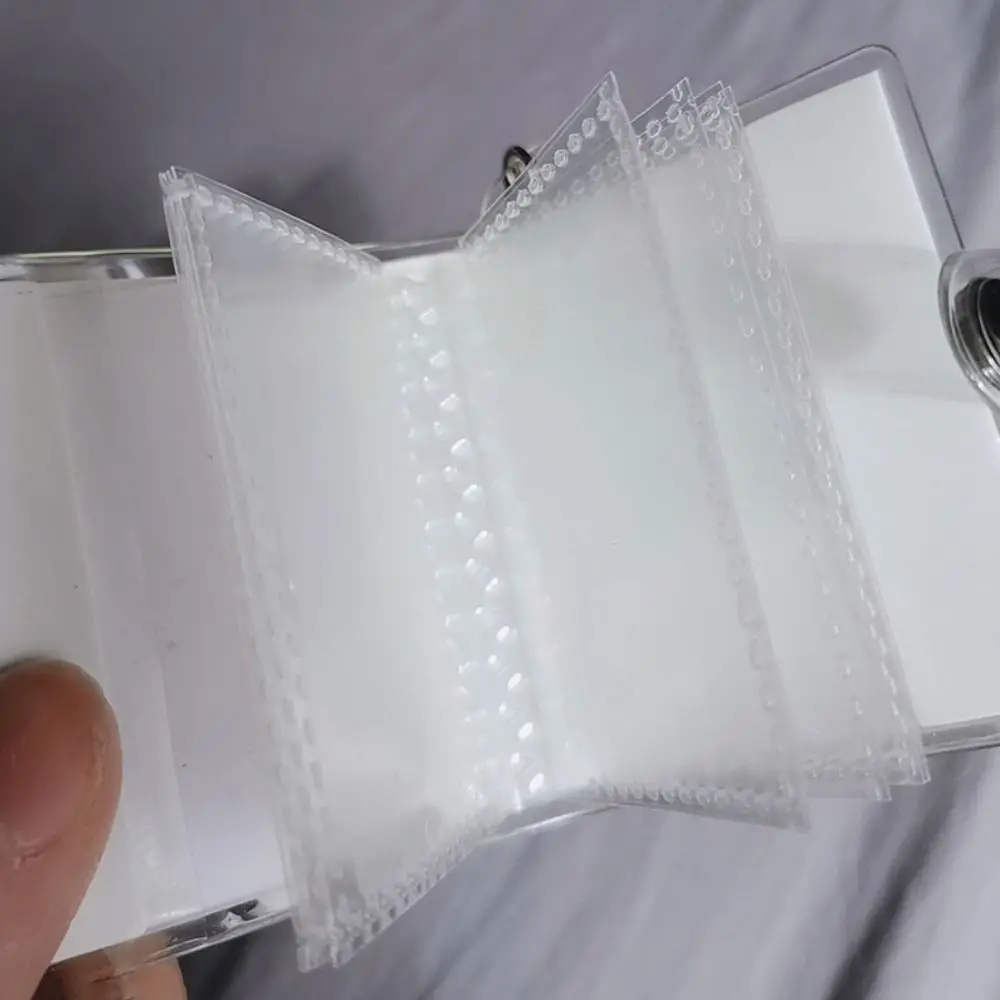 3PCS PVC Mini Photo Albums Portable Transparent 2 Inches Photo Storage Card Pockets For Photos Cards