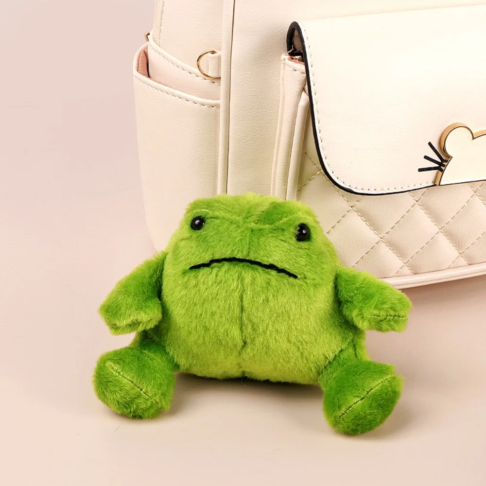 Porte-clés grenouille en peluche de dessin animé vert, pendentif en peluche, doux, mignon, créatif, Ricky