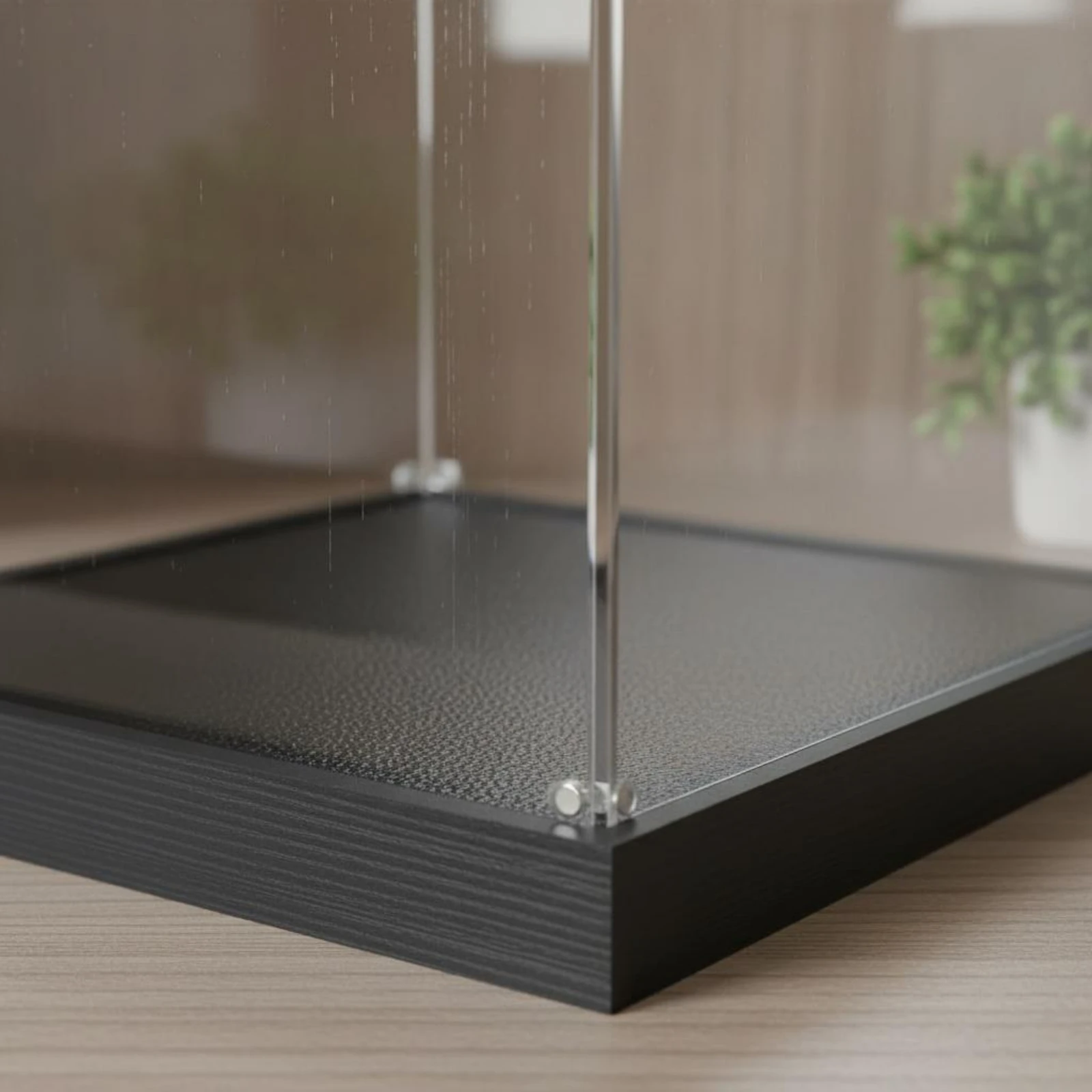 Acrylic Display Box Sturdy Construction Clear Collectible Container Figurine Display Stand Glue-No-Cost Assembly Household