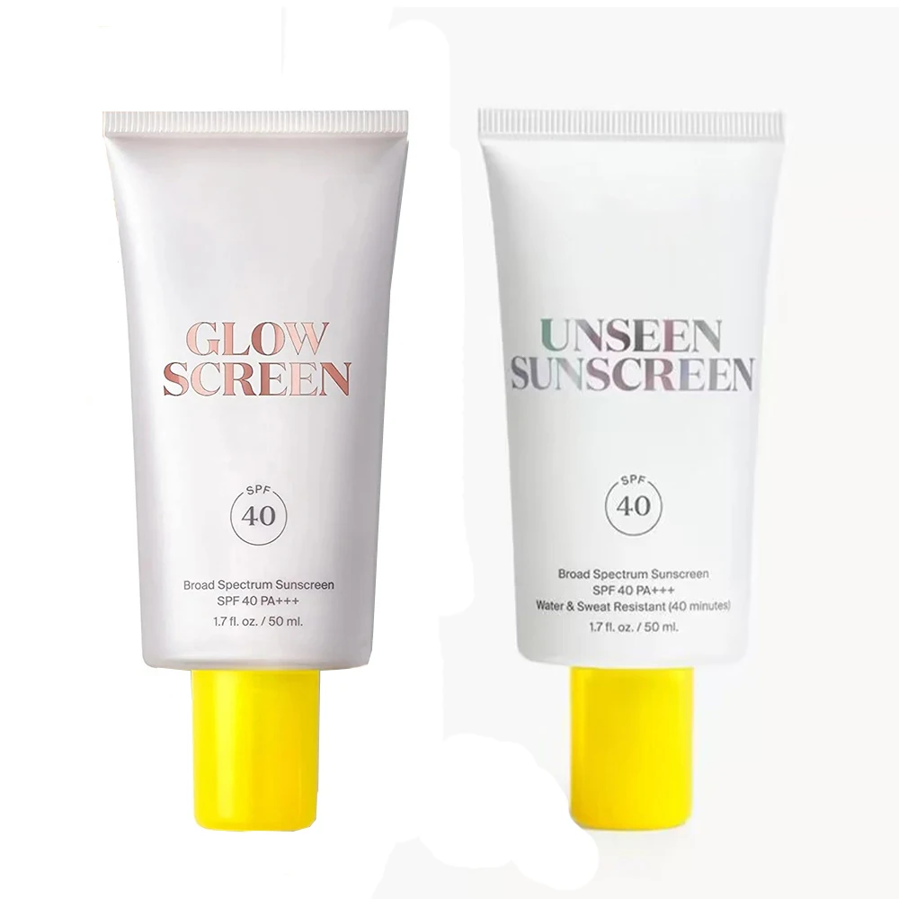 Supergoop Makeup Glowscreen & Unseen Sunscreen Broad Spectrum Face Primer SPF40 Beauty Health Make Up Base De Maquiagem