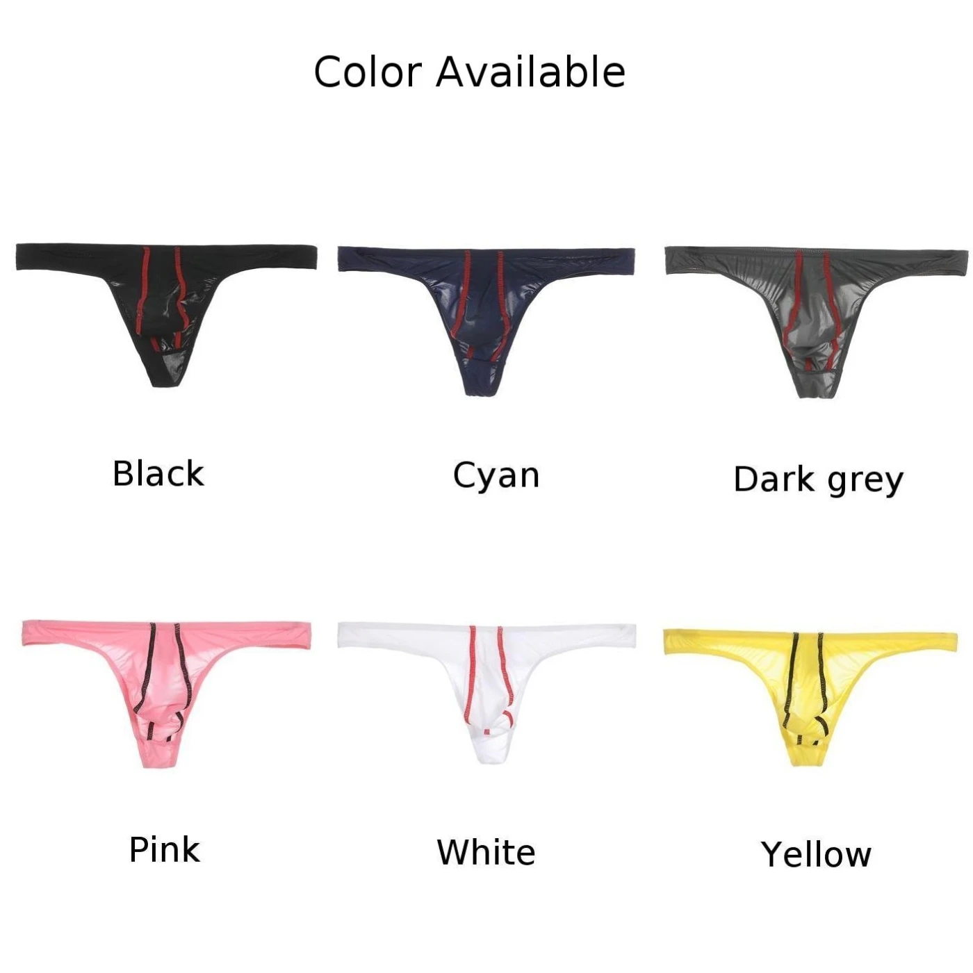 Sexy masculino transparente g-strings roupa interior calcinha de seda gelo bulge bolsa cuecas baixo aumento t-back tangas masculino sem costura cuecas