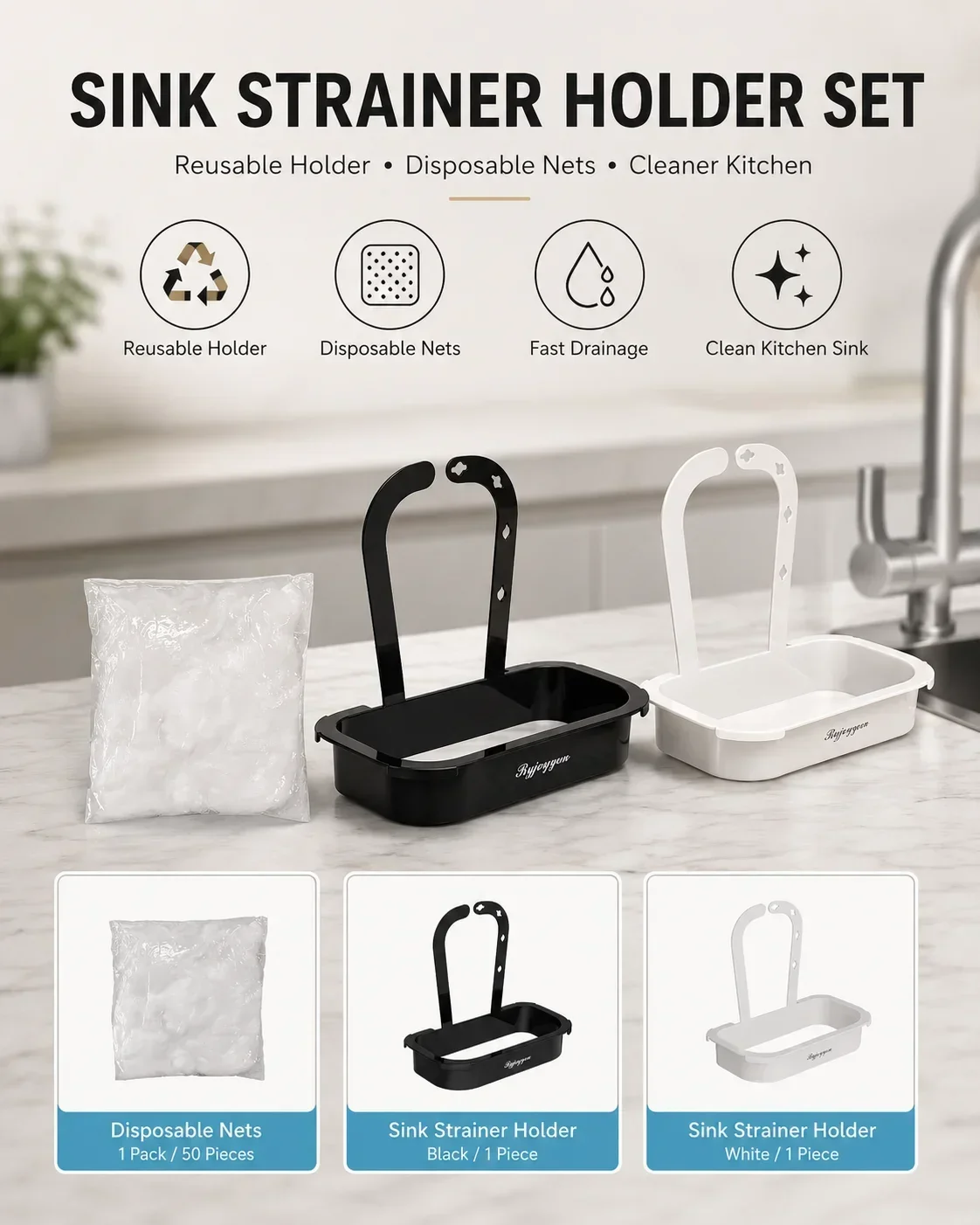 Kitchen Sink Garbage Filter Rack Anti-Clogging Drainage Basket Stand Dishsink Holder for Soup Leftovers Food Convenient Food Str