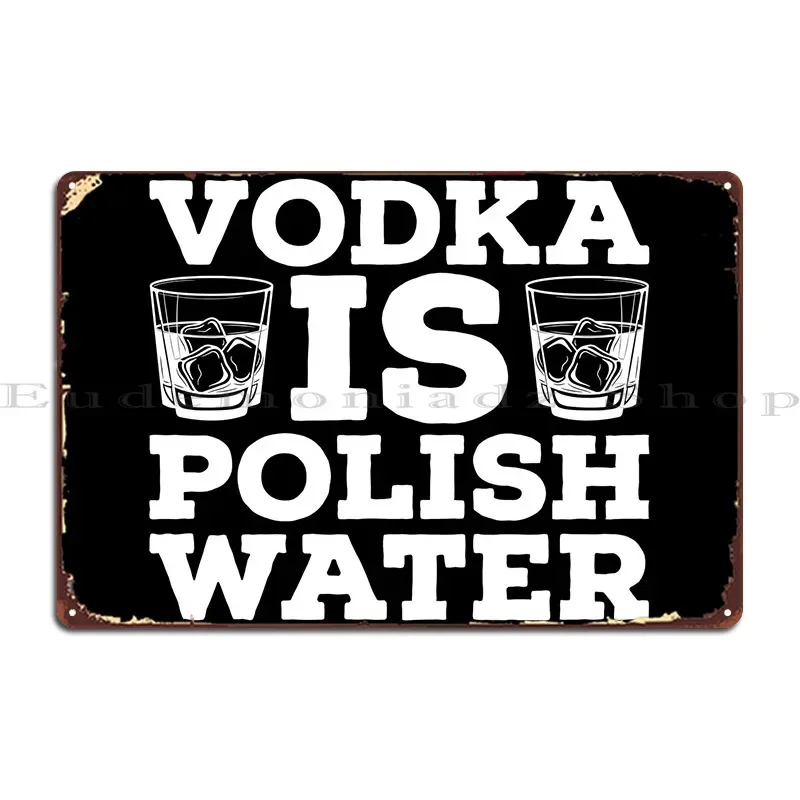 Cartel de Metal de patata rusa de Vodka, cartel de garaje de cocina, pintura impresa, cartel de estaño