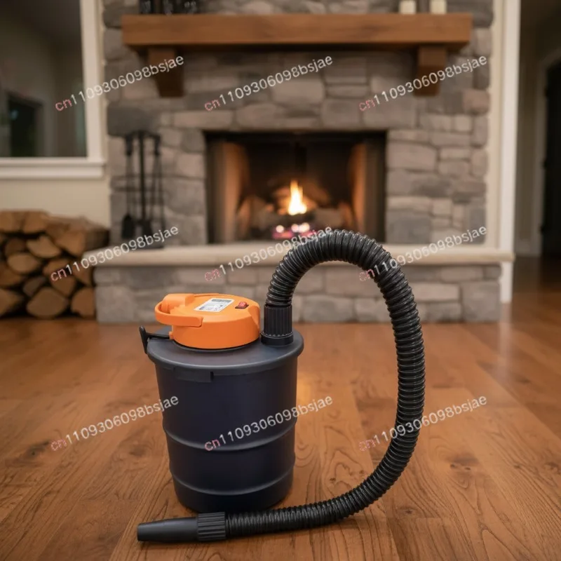 Mini electric wet ash cleaner with 10-liter container and bag for fireplaces, barbecues, garages, high-efficiency filters
