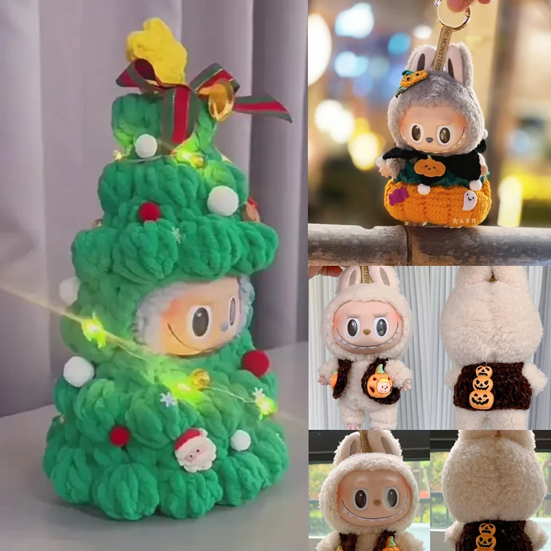 

Labubu Halloween Pumpkin Clothes Christmas Series Luminous Christmas Tree Labubu Cute Clothes Accessories