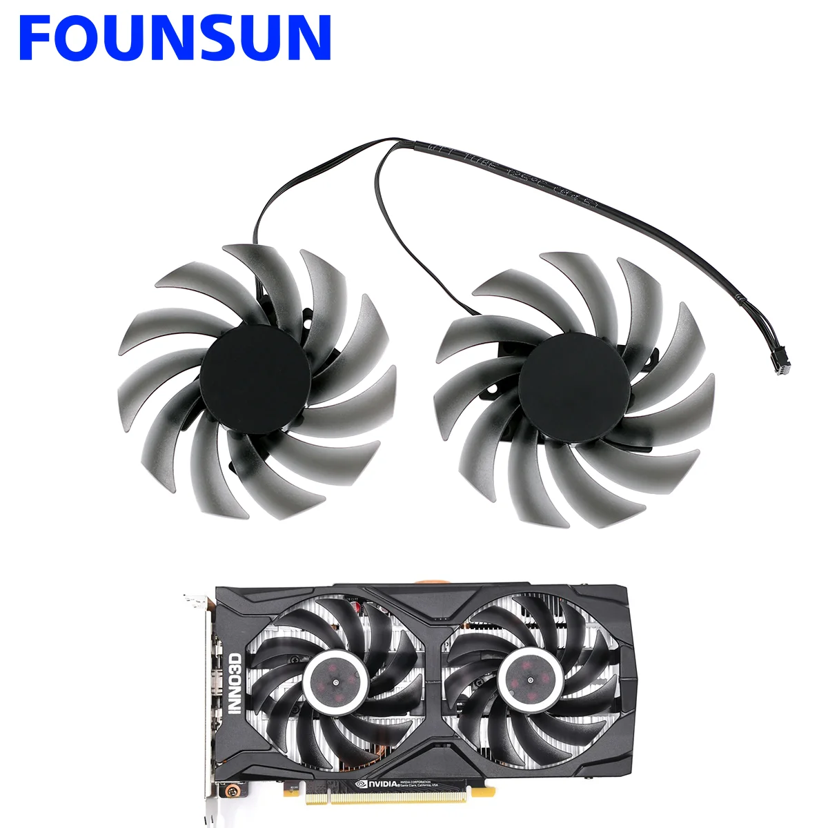 

New CF-12915S 4P Cooling Fan Replacement For INNO3D GeForce GTX 1660 RTX 2060 SUPER 6GB Twin X2 Graphics Video Card Cooler Fan