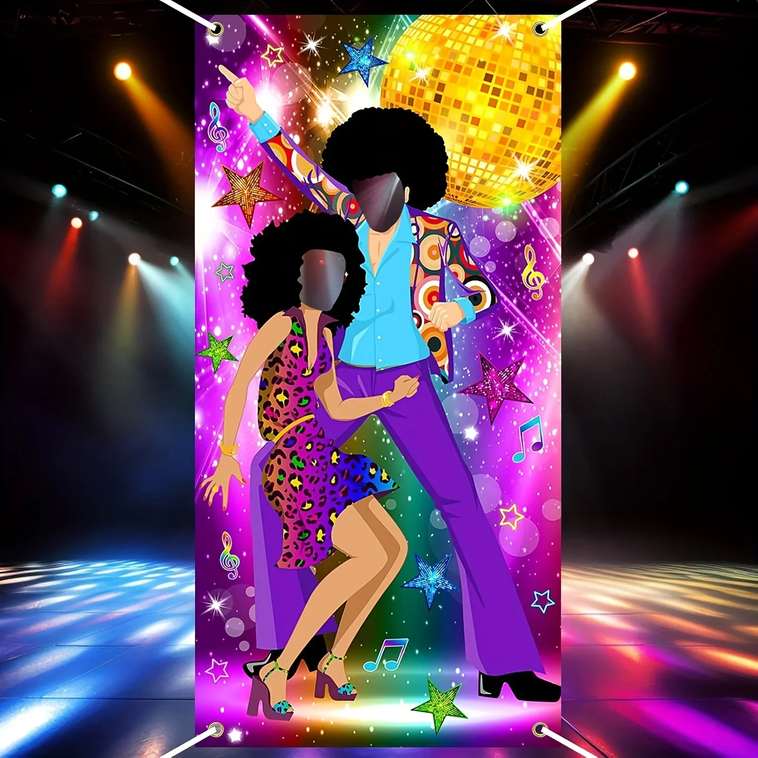 VIKAMA Musik Festival Party Fotorahmen 90er Jahre Fotohintergrund Requisiten Kinder Geburtstag Party Dekor Banner 70er Jahre Disco Party Backgrou