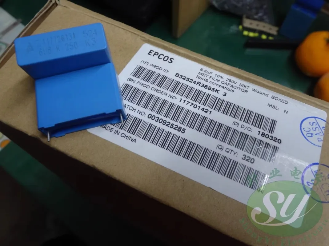EPCOS 6.8uf/250v 6u8 685 Nieuwe 28mm filmcondensator B32524R3685K3