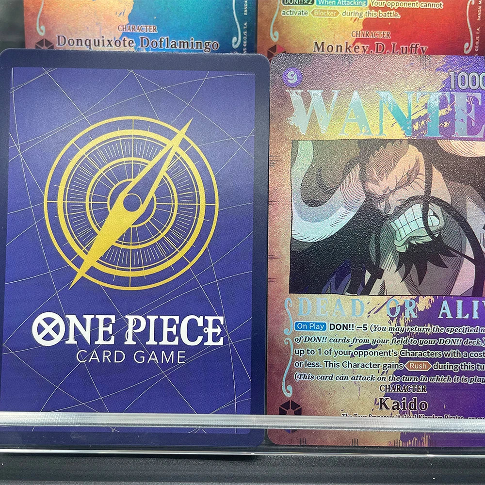 

Anime OPCG DIY Proxy Collection Card Wanted ST01-012 ST ENG Monkey D.luffy Kaido Parallel Super Rare Special Character Foil Card