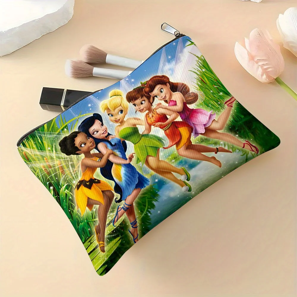 디즈니 팅커벨 메이크업 가방 - 팅커벨과 친구들 가벼운 메이크업 정리함 - 대용량 여행용 세면도구 가방, 말레피센트, 크루엘라 드 빌, 자파르, 우르술라 포함