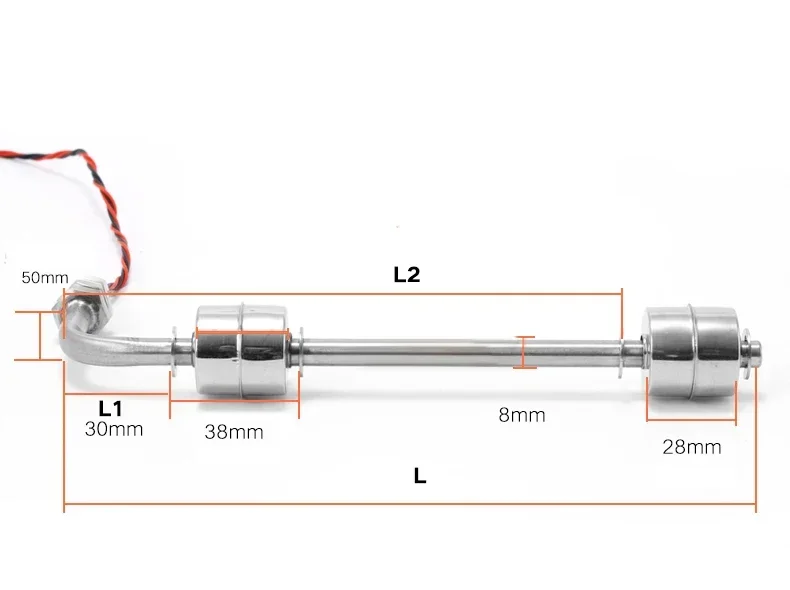 Side Mounted L Shape Stainless Steel double float water tank level Floating Liquid Position Water Level Switch