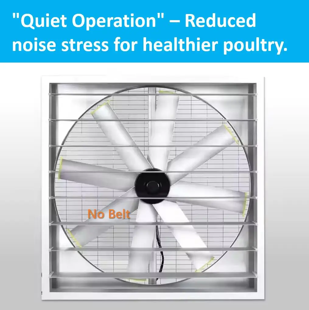 Solar Wall Large Exhaust Ventilation Fan Cattle Barn Cooling Livestock Dairy Farm Animal Husbandry Wi-Fi/APP Remote Control