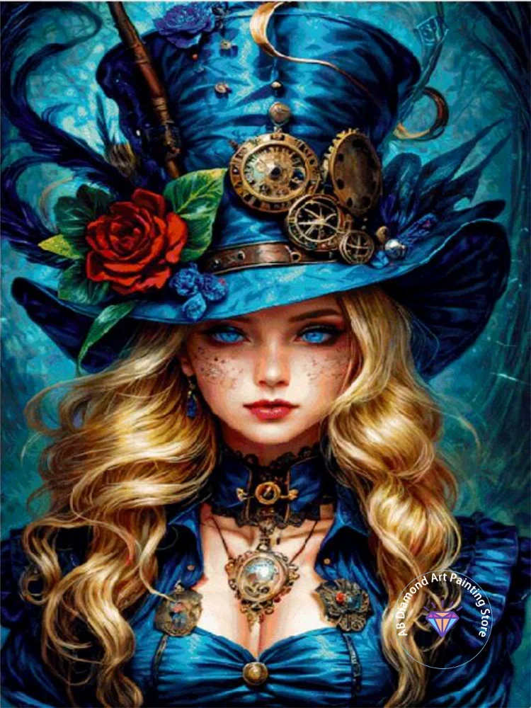 

Blond Hair Princess AB Diamond Painting Kit Square Round Diamond 5D DIY Mosaic Handmade Art Adult Exquisite Gift Home Decor