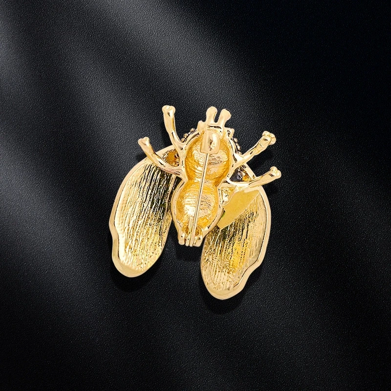 High end rhinestone stickers, Beetle brooch, simple temperament, Drip oil insect Brooch