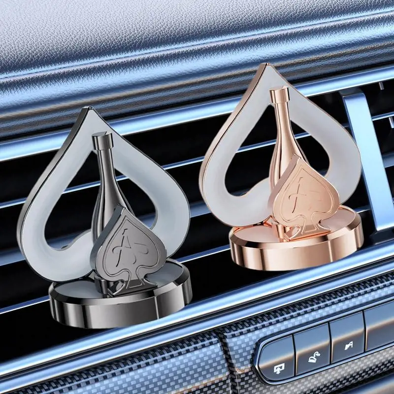 Car Diffuser Vent Clip Ace Of Spades Car Perfume Decoration Long-Lasting Car Vent Perfume With Light For Cars Auto Rvs Truck