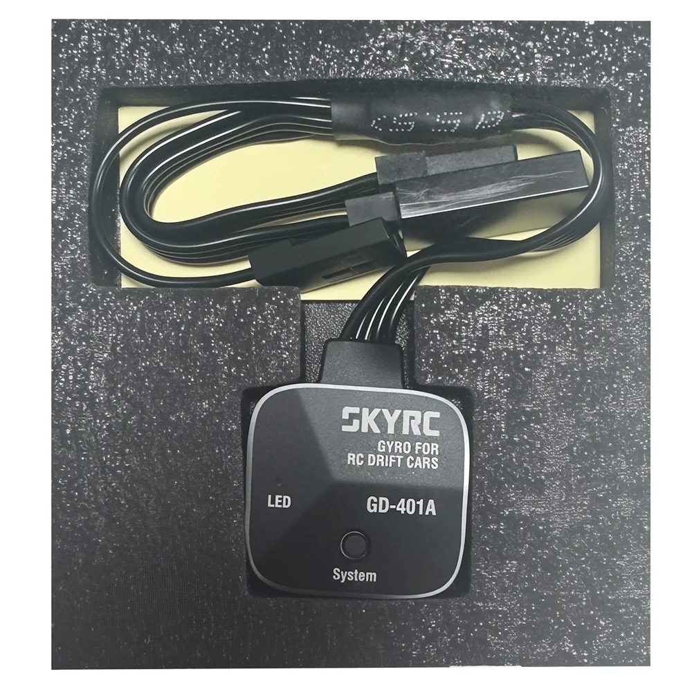 SkyRC Drifting Gyro for RC Cars GD-401A CNC Aluminum Drift Steering Gyroscope with 9 Preset Curves One-Touch Reverse PWM Control