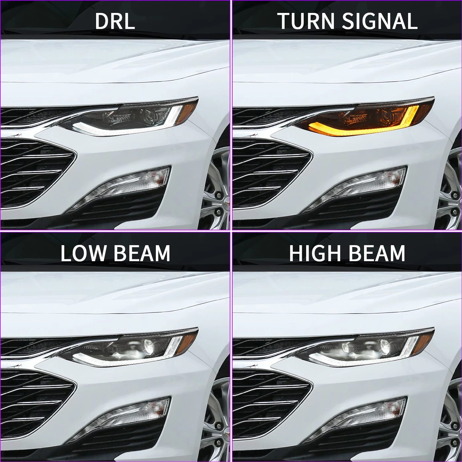 For Archaic Modified LED Front Lamp Malibu 2019 Dual Projectors DRL Plug and Play for Chevrolet Malibu XL 2019-2022 Headlights