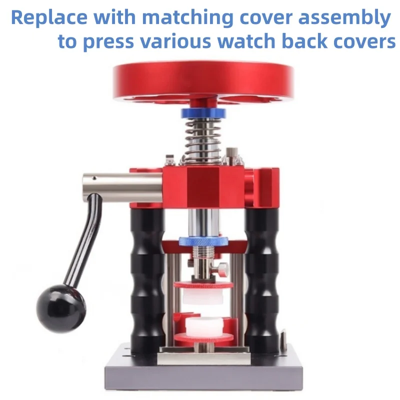 2-in-1 Watch Back Case Opener Press Machine Aluminum Alloy Watch Repair Tool for Watch Back Cover Remove & Sealing