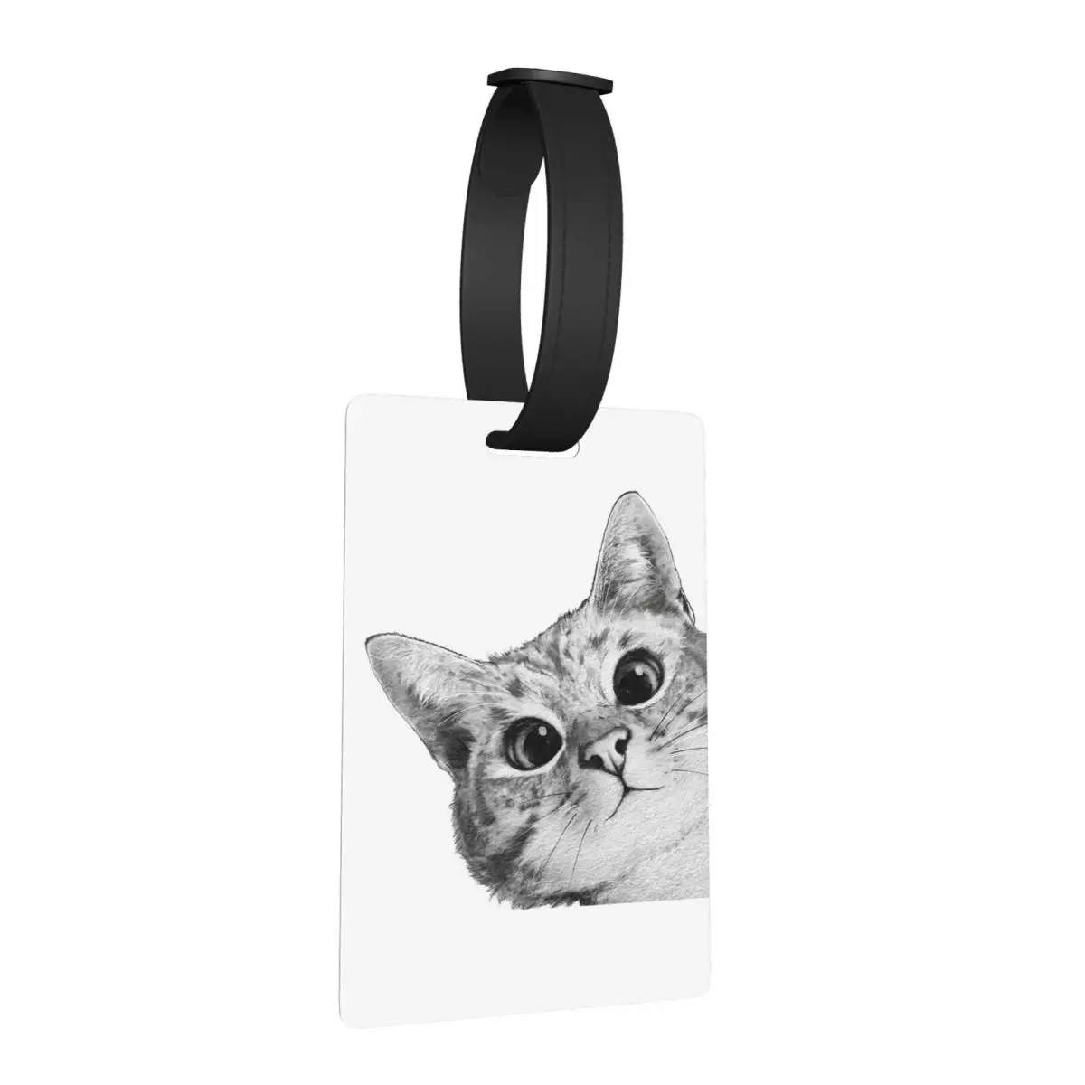 

Sneaky Cat Luggage Tags Suitcase Accessories Travel Portable Baggage Boarding Tag Label Holder ID Name Address