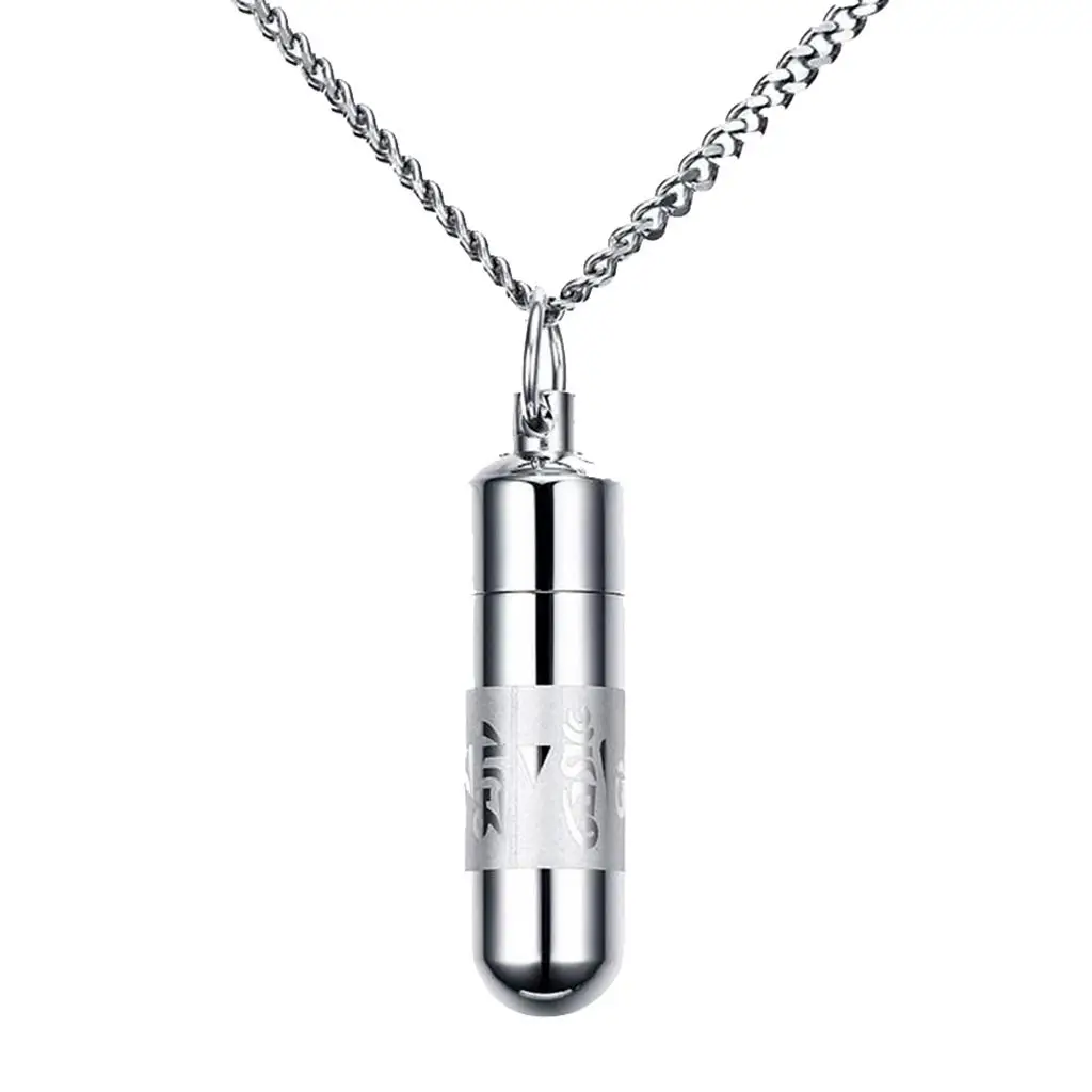 Memorial Urn สร้อยคอ Keepsake จี้ Cremation Ash Funeral คู่