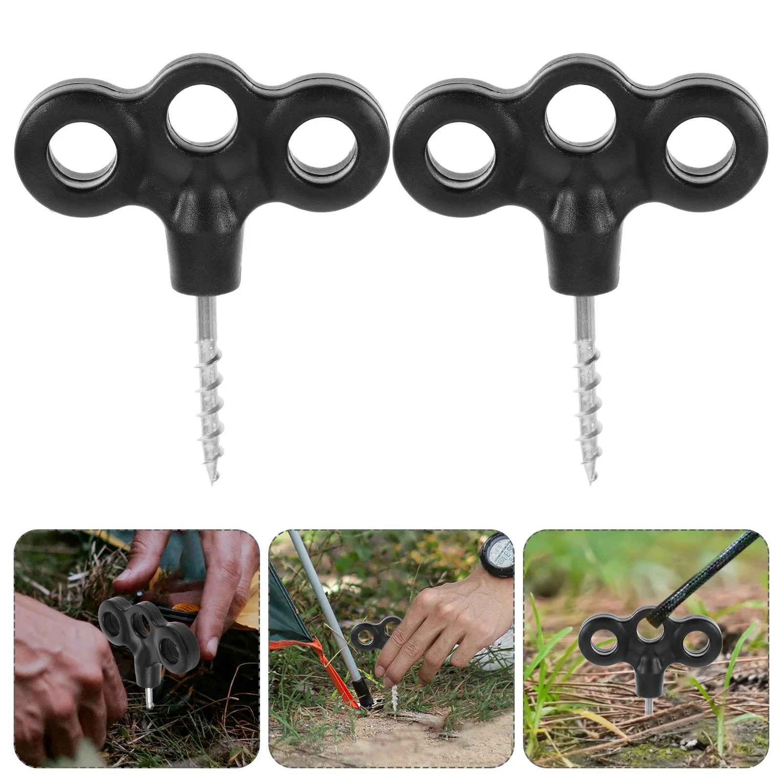 4 قطعة أوتاد خيمة شديدة التحمل أوتاد بلاستيكية متينة وخفيفة الوزن للتخييم على الشاطئ أوتاد قلعة نطاطة