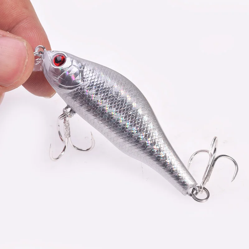 1 adet yüzer Minnow Jerkbait balıkçılık Lures yerçekimi denge sistemi Wobblers sert Crankbaits yavaş dalış Pesca bas Pike Swimbait