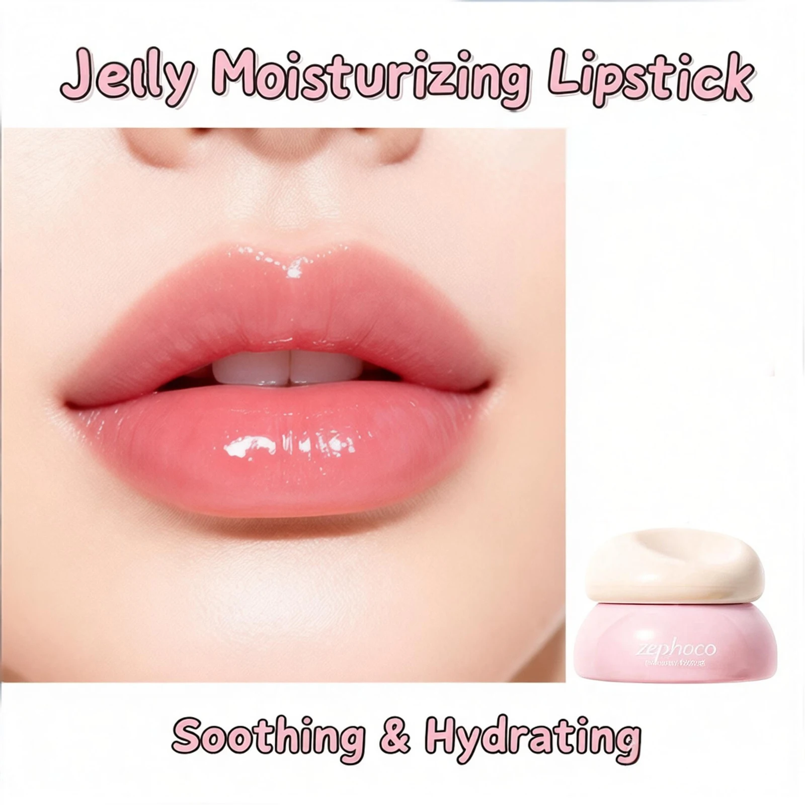 Chocolate/Brown/Watermelon Red Jelly Moisturizing Lipstick Brightening Lip Color Moisturizing Lip Balm Portable Lip Makeup