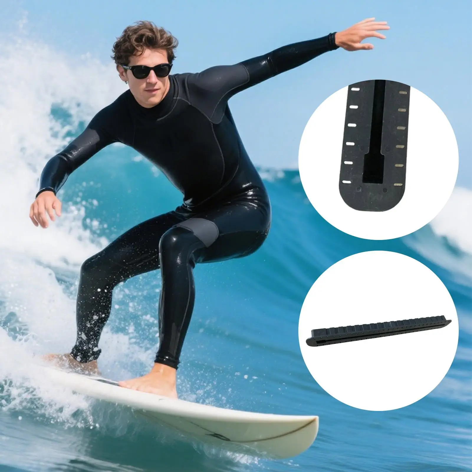 

Tail Fin Box 40cm Long Board Single Fin Box Rudder Slot Storage Case Replacement Parts Surfing Accessories For Standard