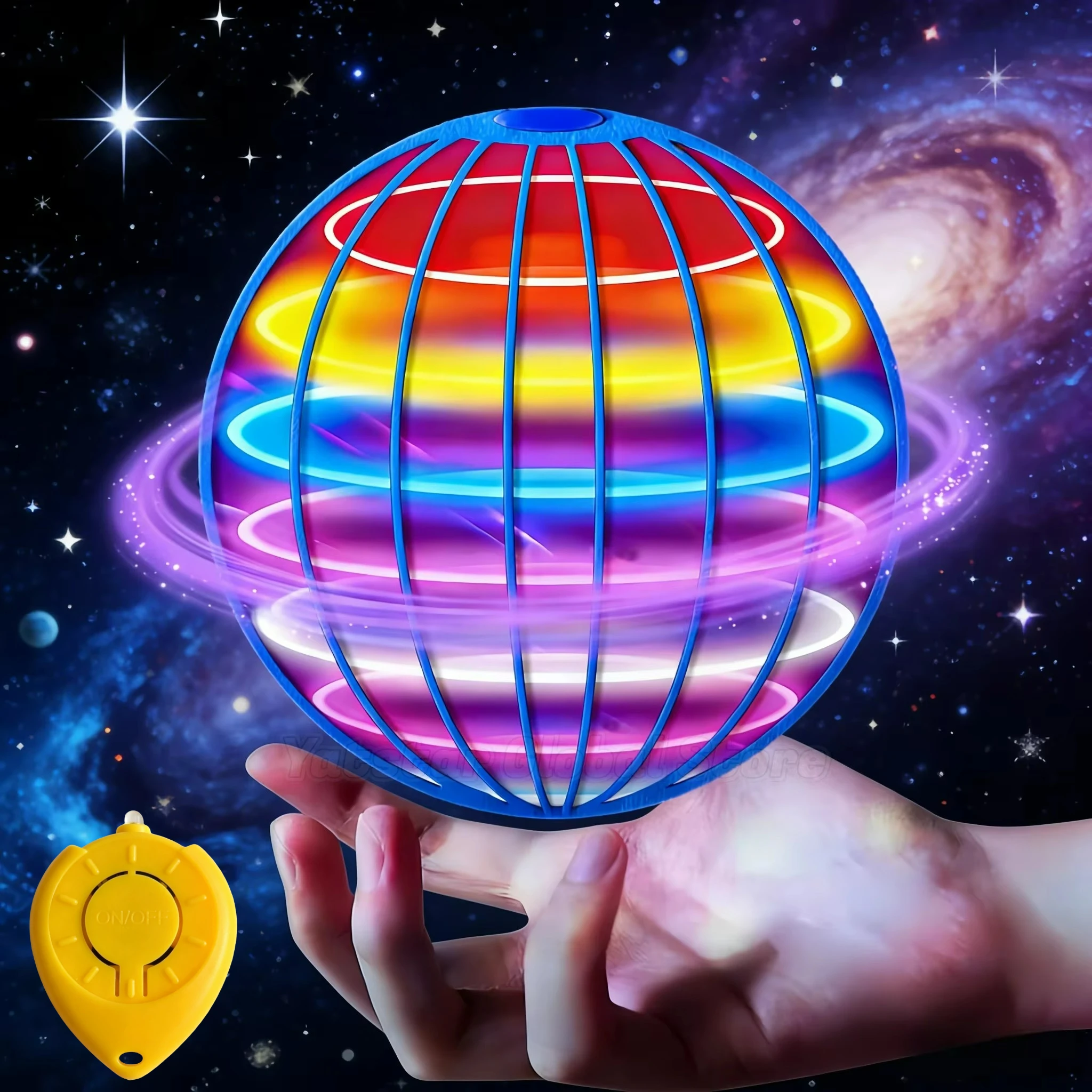 Hand Controlled Flying Ball Boomerang Hover Ball Flying Spinner Toy with Magic LED Lights Fidget Toys