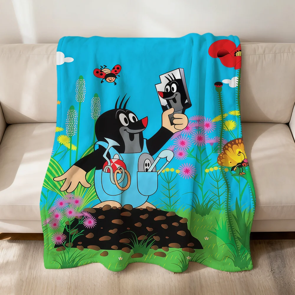 soft warm plush blanket fuuny cartoon dorm M-Mole sofa living room The pet hogar bed Little gift nap K-Krtek cute home Flannel