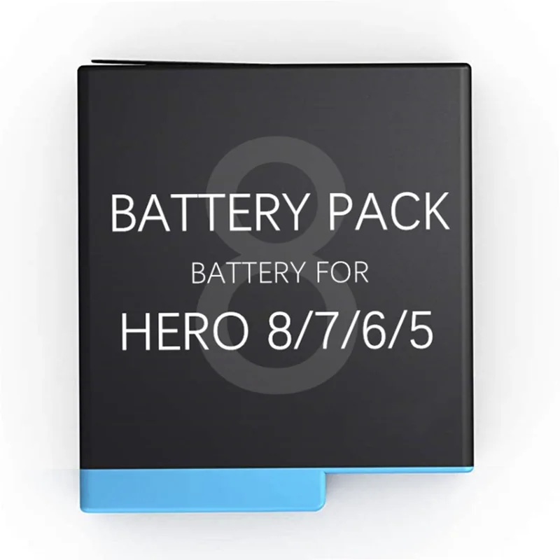 

Battery for Gopro Hero 8 Hero7 Hero5 Hero6 Go Pro 8/7/6/5 black Action Sports Camera Accessories Rechargeable Lithium Batteries