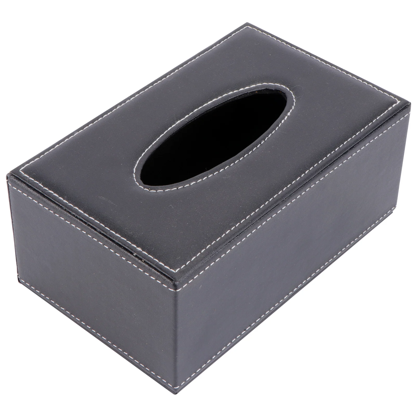 

1Pcs PU Tissue Box Practical Stylish Household Napkin Container Black for Home Office Tissue Holder Useful Napkin Holder