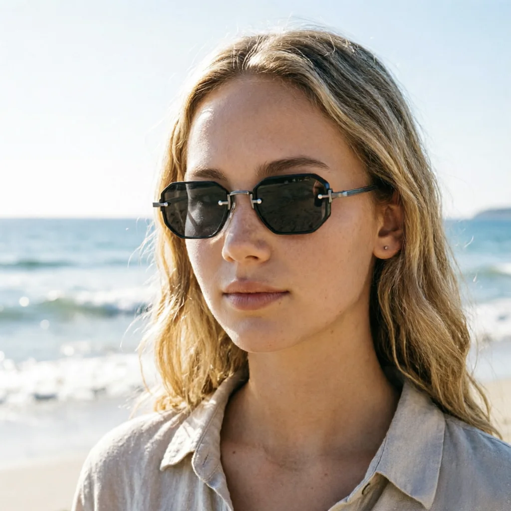 Vintage Oktagon-Sonnenbrille für Männer und Frauen Metallrahmen Polygon Retro Sonnenbrillen Luxus-Shades