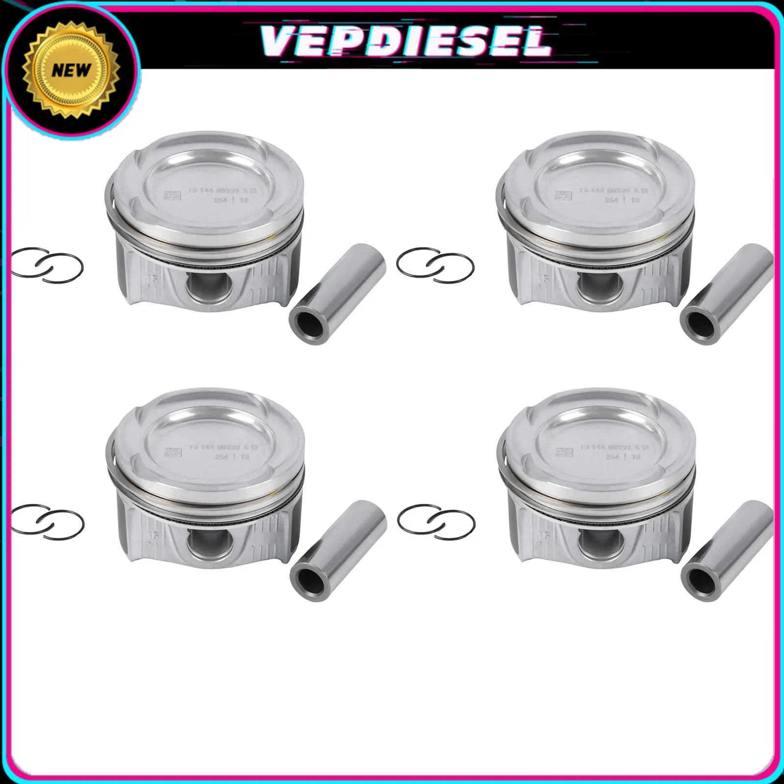 4pcs Piston Rings Set FOR Mercedes-Benz C300 W205 M264 2.0T 2640301800 Engine Piston Ring Automotive Parts