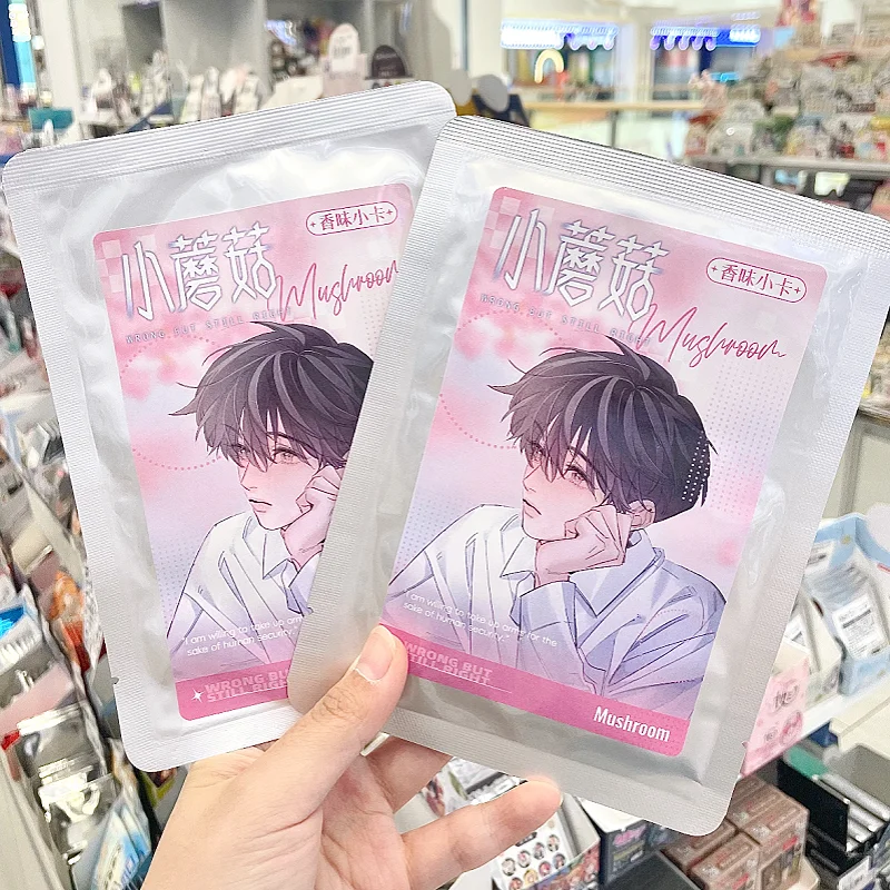 ของแท้ Little เห็ดการ์ดน้ําหอมการ์ดน้ําหอมจี้ขนาดเล็ก Lu Feng An Zhe นวนิยายอุปกรณ์ต่อพ่วงการ์ดการ์ตูนของเล่นของขวัญ