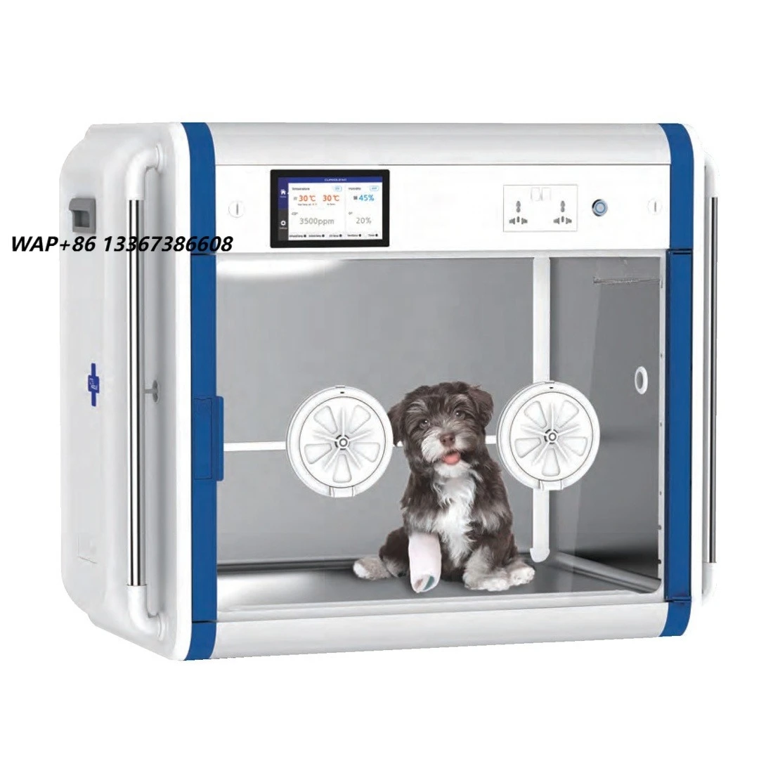 YSVET-ICU160P YSENMED Veterinary ICU cabin for dogs and cats, with UV disinfection function, steel structure, CE certification