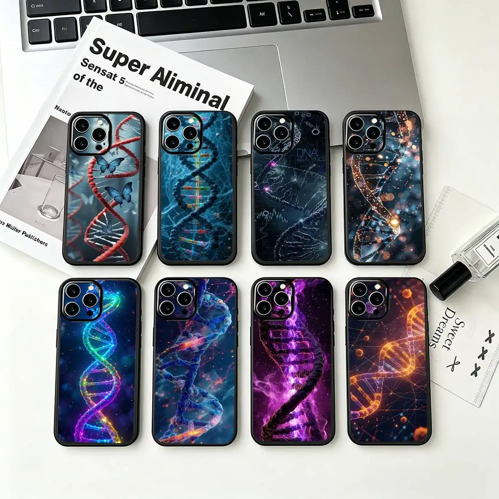 

Science DNA Biology Phone Case For iPhone 17 16 15 11 12 14 13 Pro Max Mini X XS XR 7 Plus SE Black Cover