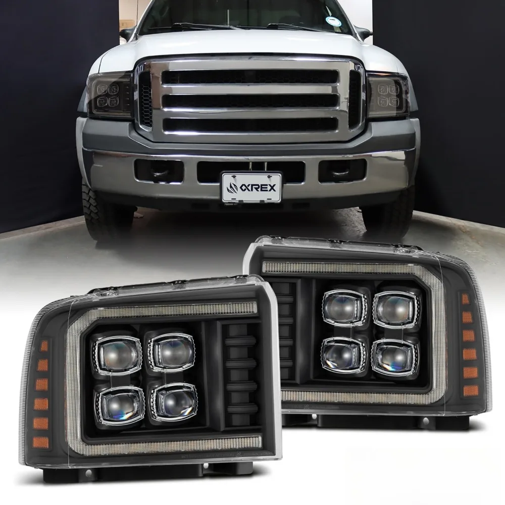 For 05-07 Ford Super Duty/Excursion NOVA-Series LED Headlights Alpha-Black